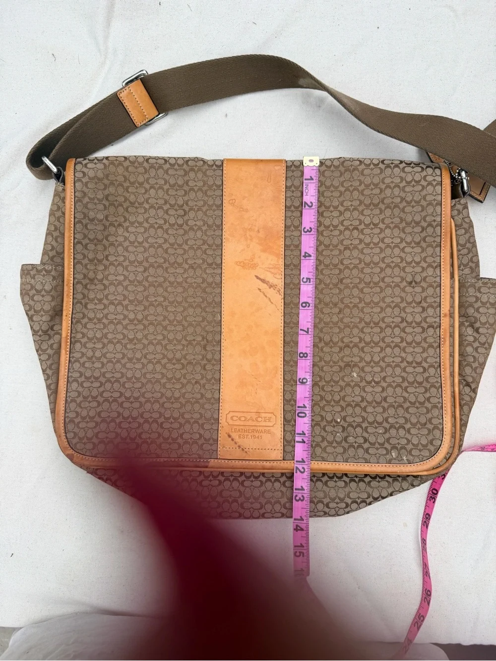Vintage Coach Hudson signature messenger bag